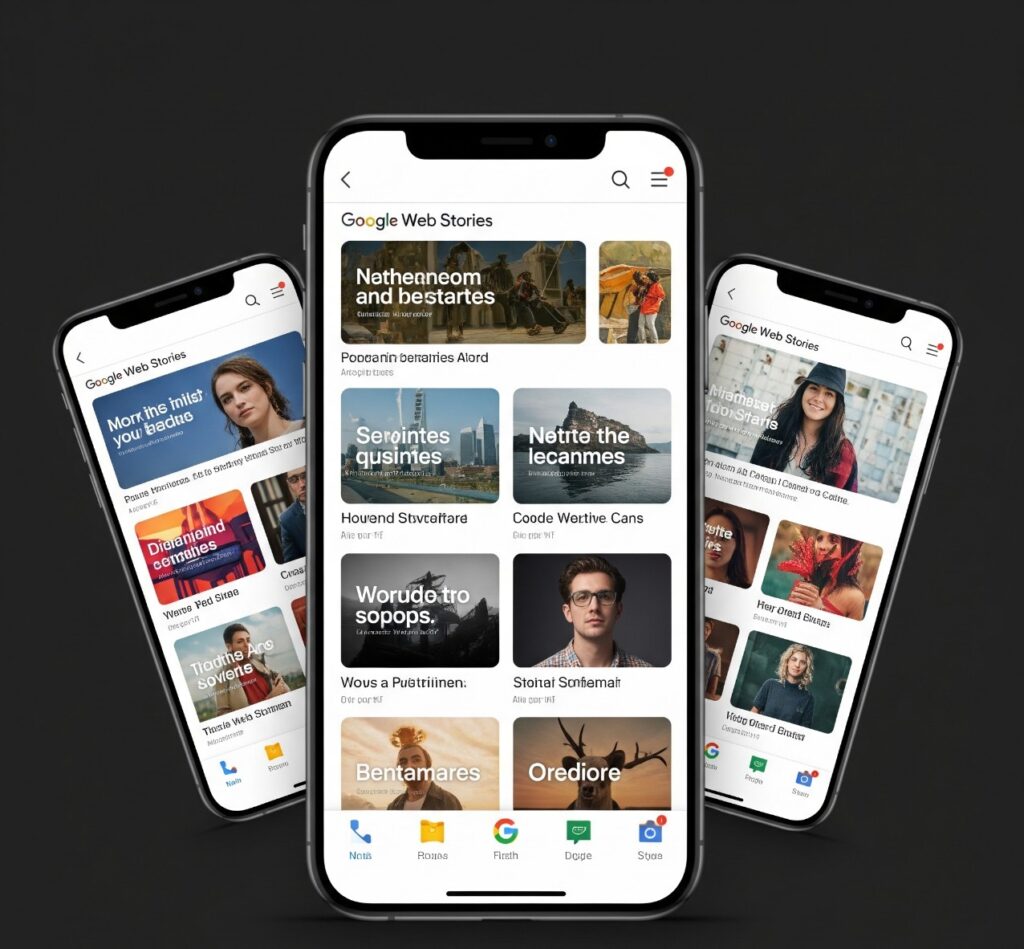 Illustration of a Google Web Stories ranking on Google Discover