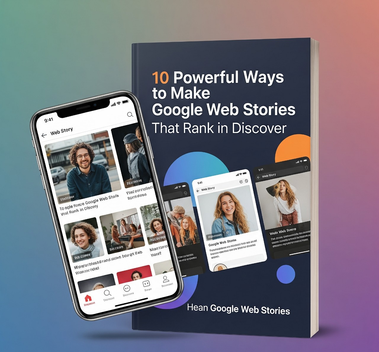 Illustration of a Google Web Stories ranking on Google Discover