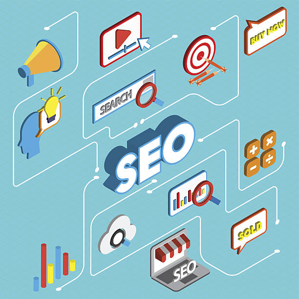 Illustration of top free Google SEO tools in 2025 with icons like Search Console, Analytics, and PageSpeed Insights helping improve website rankings.